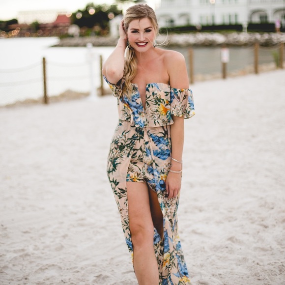 tropical maxi romper